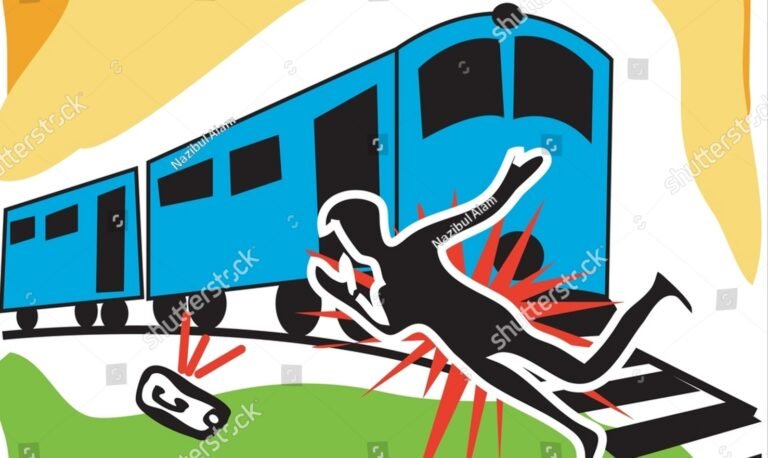 रेलवे लाइन पार करते समय टे्रन की चपेट में आने से बुर्जुग की मौत्