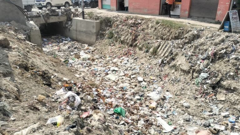 कूड़ा-करकट से पटा सकलडीहा राजवाहा