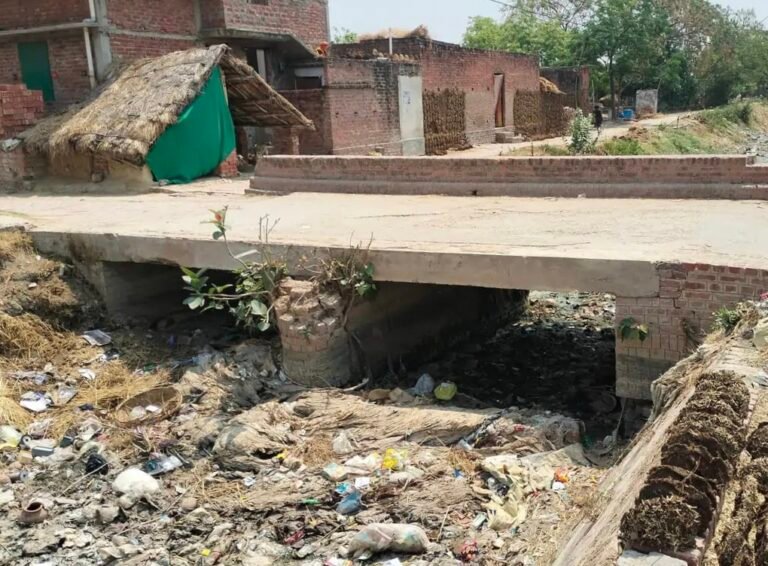 बलारपुर में रेलिग विहीन पुलिया दुर्घटना को दे रही दावत