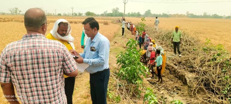 धरहरा में मनरेगा कार्य का डिप्टी आयुक्त् मनरेगा ने किया निरीक्षण