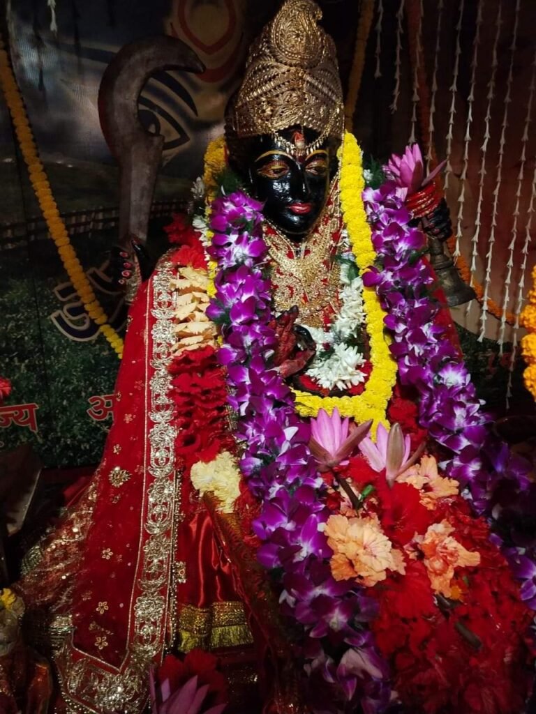 सकलडीहा में कालरात्रि की सजायी गयी झांकी