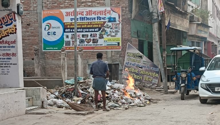 सकलडीहा में जगह जगह कूड़ा करकट का लगा अंबार