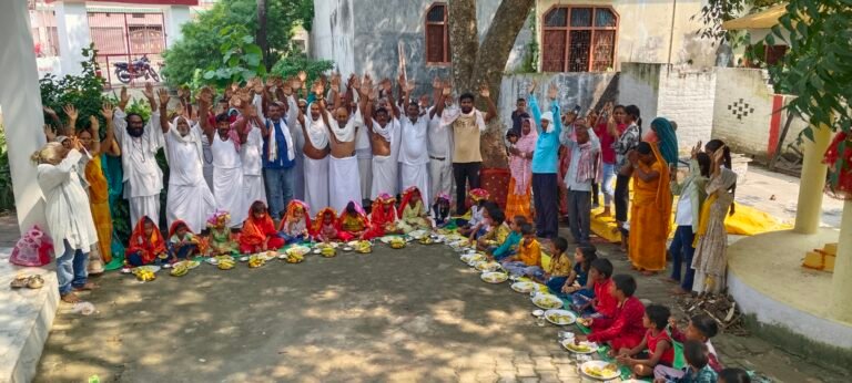 नौ कन्याओं की पूजा के साथ विधि विधान से हुआ हवन पूजन