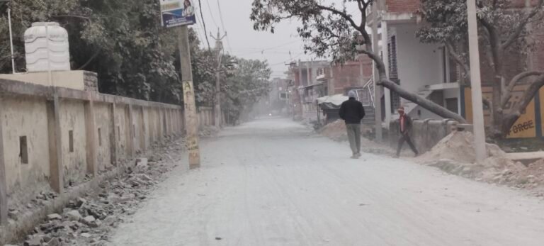 तहसील मार्ग पर सुबह से शाम उड़ती धूल से बढ़ी परेशानी