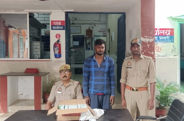 देशी शराब के 45 पाउच के साथ युवक गिरफ्तार